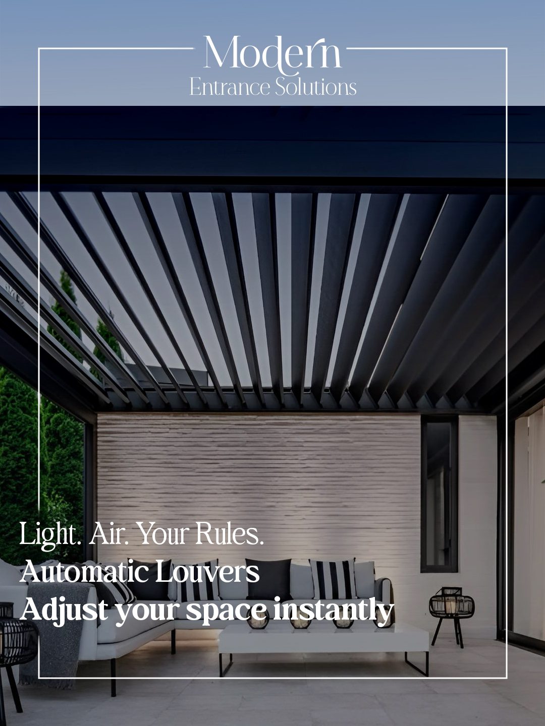 Modern Entrance Solutions — Automatic Louvers